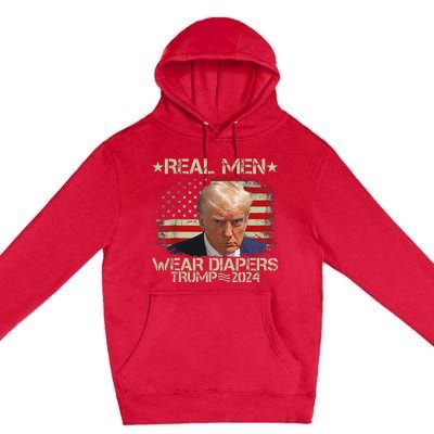 Funny Trump Diapers 2024 Hilarious Political Humor Premium Pullover Hoodie