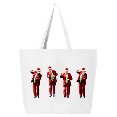 Funny Trump Dance Santa Claus Christmas Xmas Pajamas Holiday 25L Jumbo Tote