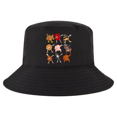 Funny Thanksgiving Dabbing Turkey Rex Pilgrim Dance Cool Comfort Performance Bucket Hat