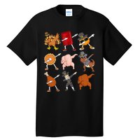 Funny Thanksgiving Dabbing Turkey Rex Pilgrim Dance Tall T-Shirt