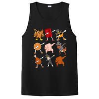 Funny Thanksgiving Dabbing Turkey Rex Pilgrim Dance PosiCharge Competitor Tank