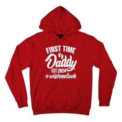 First Time Daddy Est. 2024 Wish Me Luck Hoodie