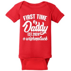 First Time Daddy Est. 2024 Wish Me Luck Baby Bodysuit