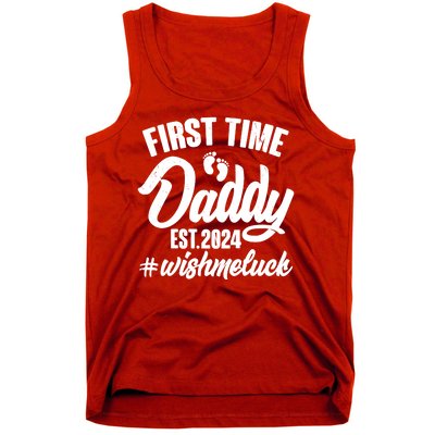 First Time Daddy Est. 2024 Wish Me Luck Tank Top