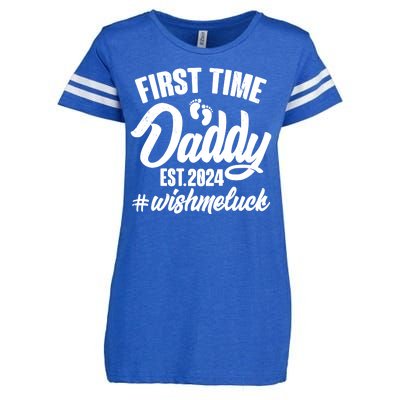 First Time Daddy Est. 2024 Wish Me Luck Enza Ladies Jersey Football T-Shirt