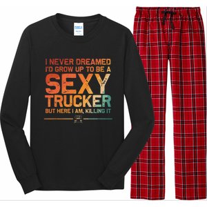 Funny Truck Driver Design For Trucker Trucking Lover Long Sleeve Pajama Set