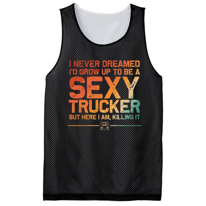 Funny Truck Driver Design For Trucker Trucking Lover Mesh Reversible Basketball Jersey Tank