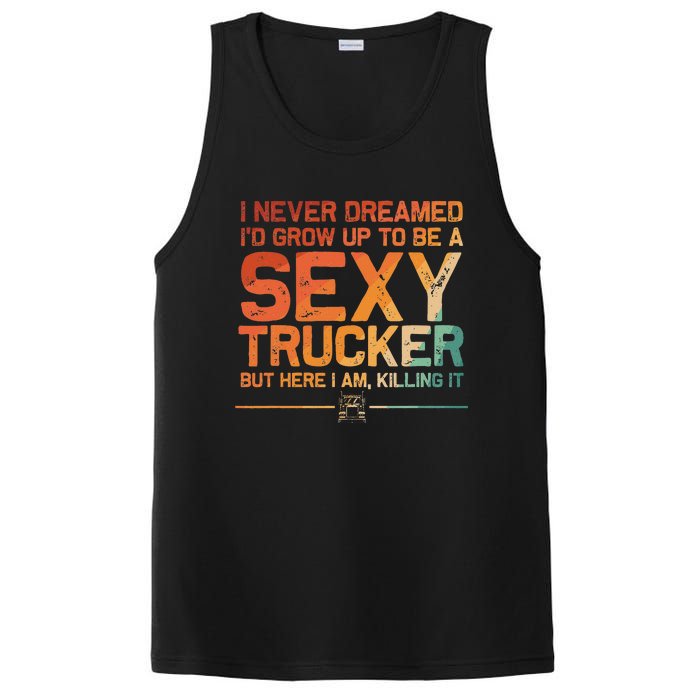 Funny Truck Driver Design For Trucker Trucking Lover PosiCharge Competitor Tank