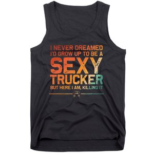 Funny Truck Driver Design For Trucker Trucking Lover Tank Top