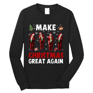 Funny Trump Dance Santa Claus Make Christmas Great Again Long Sleeve Shirt