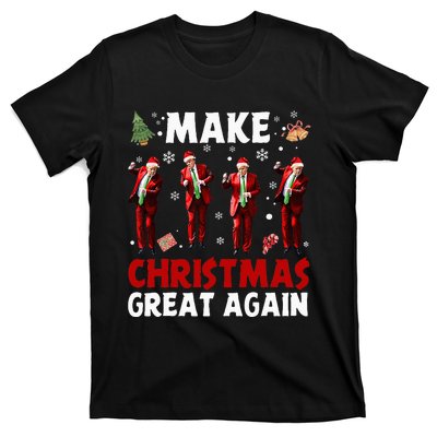 Funny Trump Dance Santa Claus Make Christmas Great Again T-Shirt