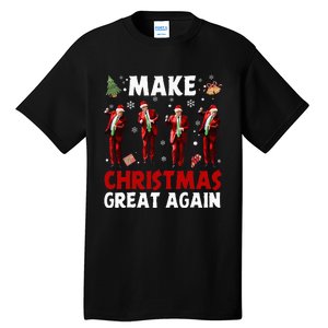 Funny Trump Dance Santa Claus Make Christmas Great Again Tall T-Shirt