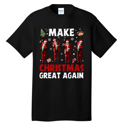 Funny Trump Dance Santa Claus Make Christmas Great Again Tall T-Shirt