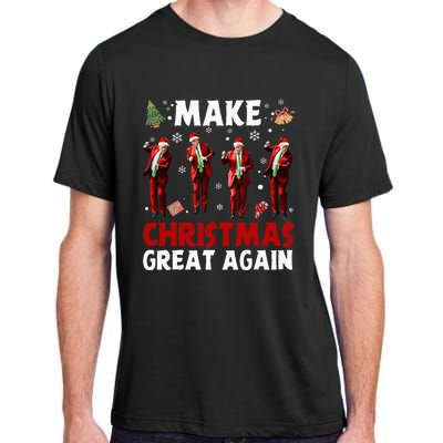 Funny Trump Dance Santa Claus Make Christmas Great Again Adult ChromaSoft Performance T-Shirt