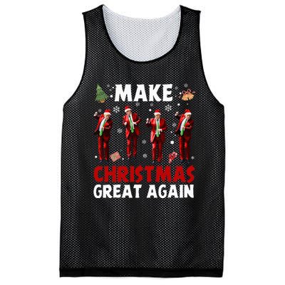 Funny Trump Dance Santa Claus Make Christmas Great Again Mesh Reversible Basketball Jersey Tank