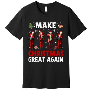 Funny Trump Dance Santa Claus Make Christmas Great Again Premium T-Shirt