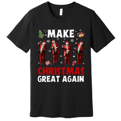 Funny Trump Dance Santa Claus Make Christmas Great Again Premium T-Shirt