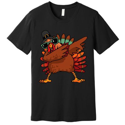 Funny Thanksgiving Day Pilgrim Dab Dance Premium T-Shirt