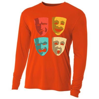 Funny Theater DesignTheatre Masks Broadway Drama Cooling Performance Long Sleeve Crew