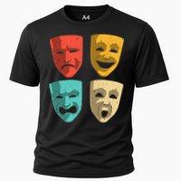 Funny Theater DesignTheatre Masks Broadway Drama Cooling Performance Crew T-Shirt