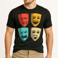 Funny Theater DesignTheatre Masks Broadway Drama Cooling Performance Crew T-Shirt