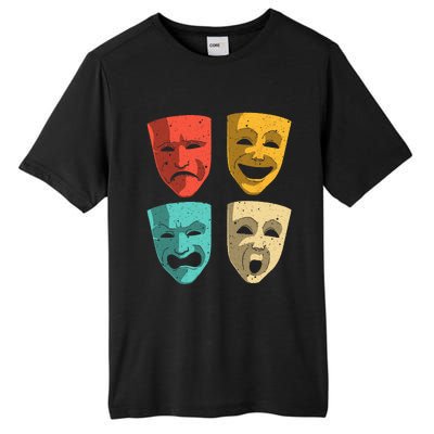 Funny Theater DesignTheatre Masks Broadway Drama Tall Fusion ChromaSoft Performance T-Shirt