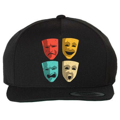 Funny Theater DesignTheatre Masks Broadway Drama Wool Snapback Cap