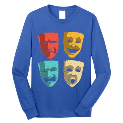 Funny Theater DesignTheatre Masks Broadway Drama Long Sleeve Shirt