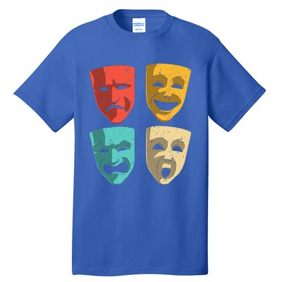 Funny Theater DesignTheatre Masks Broadway Drama Tall T-Shirt