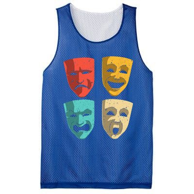 Funny Theater DesignTheatre Masks Broadway Drama Mesh Reversible Basketball Jersey Tank