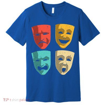Funny Theater DesignTheatre Masks Broadway Drama Premium T-Shirt