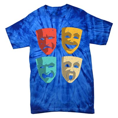 Funny Theater DesignTheatre Masks Broadway Drama Tie-Dye T-Shirt