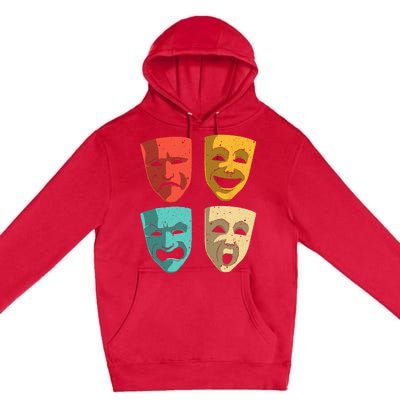 Funny Theater DesignTheatre Masks Broadway Drama Premium Pullover Hoodie