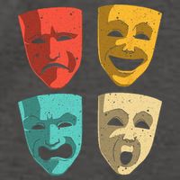 Funny Theater DesignTheatre Masks Broadway Drama Vector Backpack