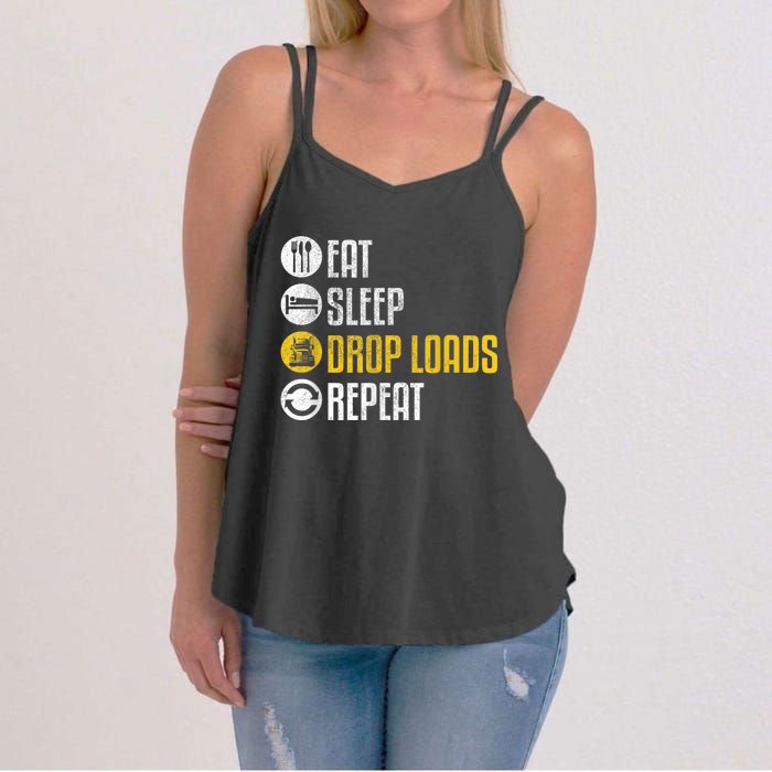 Funny Truck Driver Joke Saying Trucker Gift Women's Strappy Tank