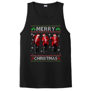 Funny Trump Dance Merry Christmas Ugly Xmas Sweater Pajamas PosiCharge Competitor Tank