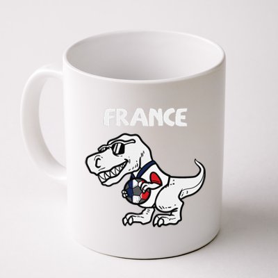 France Trex Dino French Flag Soccer Fan Coffee Mug