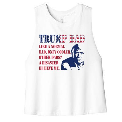 Funny Trump Dad Fathers Day Pro Trump Supporter Women's Racerback Cropped Tank