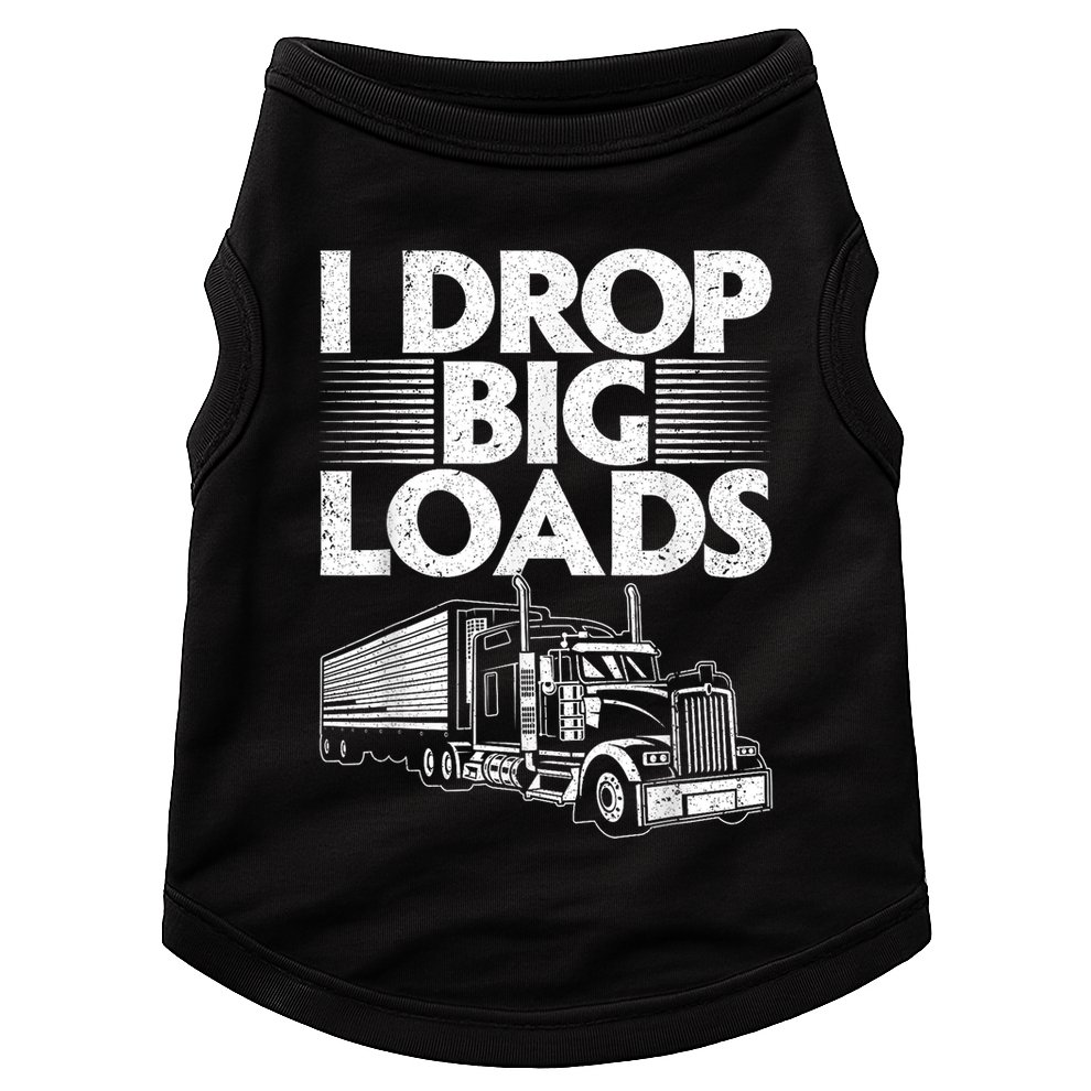 Funny Trucker Design For Semi Truck Driver Lover Doggie Tank