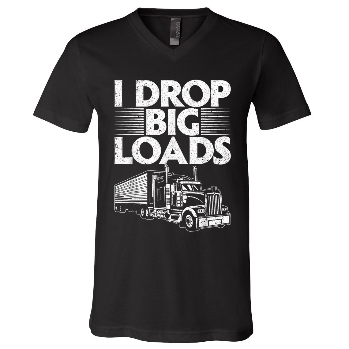 Funny Trucker Design For Semi Truck Driver Lover V-Neck T-Shirt