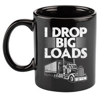 Funny Trucker Design For Semi Truck Driver Lover 11oz C Handle Ceramic Mug