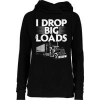 Funny Trucker Design For Semi Truck Driver Lover Womens Funnel Neck Pullover Hood