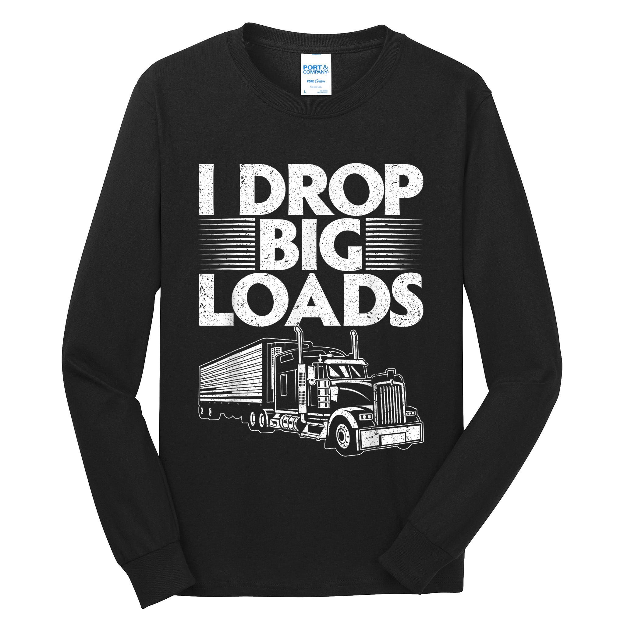 Funny Trucker Design For Semi Truck Driver Lover Tall Long Sleeve T-Shirt