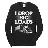 Funny Trucker Design For Semi Truck Driver Lover Tall Long Sleeve T-Shirt