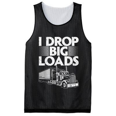 Funny Trucker Design For Semi Truck Driver Lover Mesh Reversible Basketball Jersey Tank