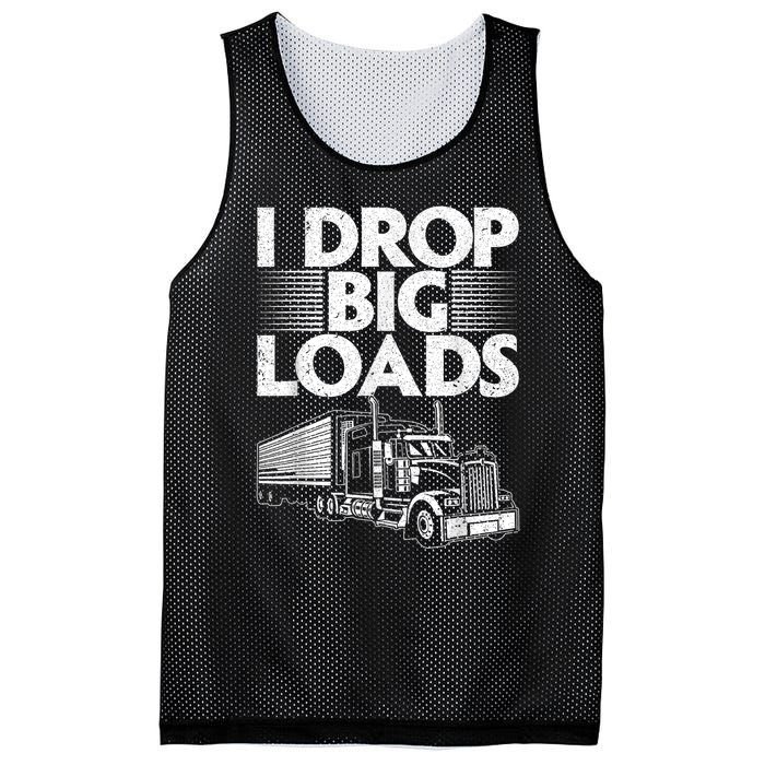 Funny Trucker Design For Semi Truck Driver Lover Mesh Reversible Basketball Jersey Tank