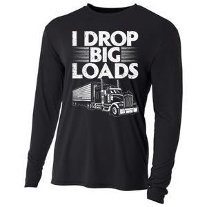 Funny Trucker Design For Semi Truck Driver Lover Cooling Performance Long Sleeve Crew