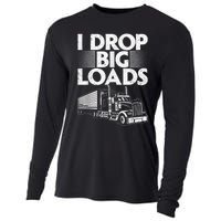 Funny Trucker Design For Semi Truck Driver Lover Cooling Performance Long Sleeve Crew