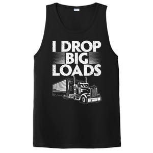 Funny Trucker Design For Semi Truck Driver Lover PosiCharge Competitor Tank