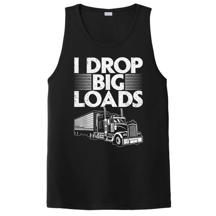 Funny Trucker Design For Semi Truck Driver Lover PosiCharge Competitor Tank